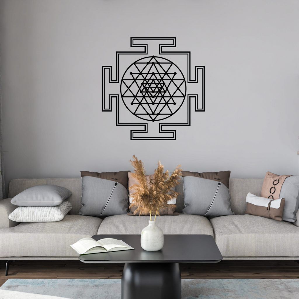 Wandtattoo Wanddeko Sri Yantra Symbol Zeichen Hinduismus Tantrismus Yoga